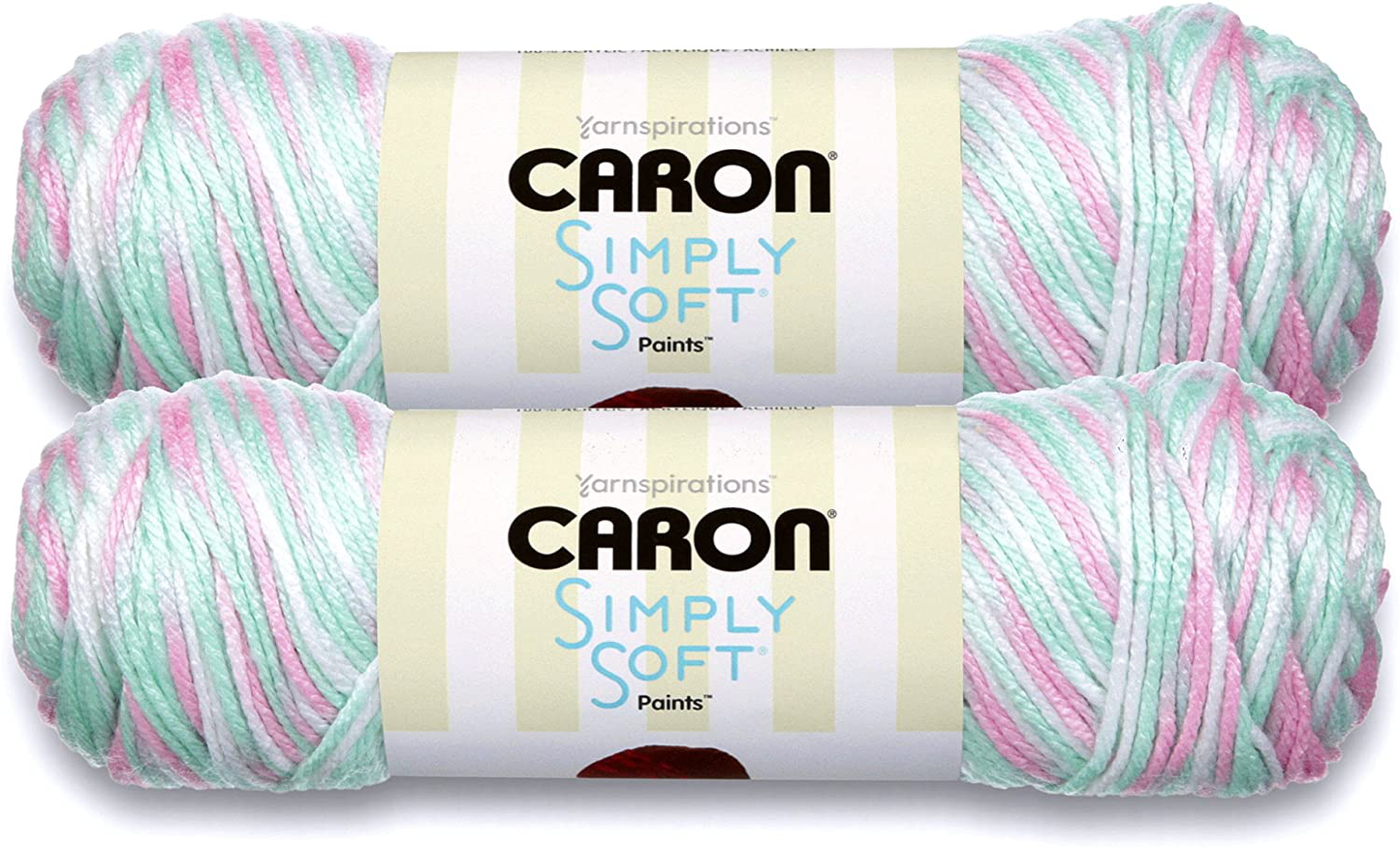 Caron Simply Soft Bulk Buy Paints 100% Acrylic Yarn (2-Pack) ~ 5 oz. Skeins