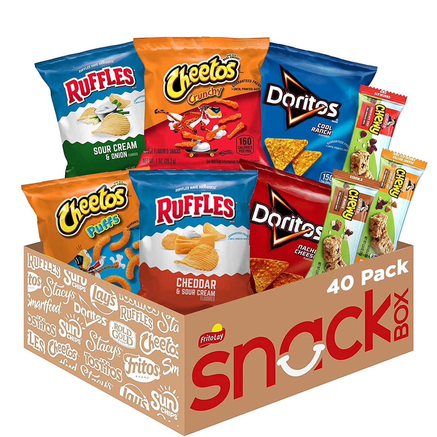 Frito-Lay Ultimate Snack Care Package, Variety Assortment of Chips, Cookies, Crackers & More, 40 Count