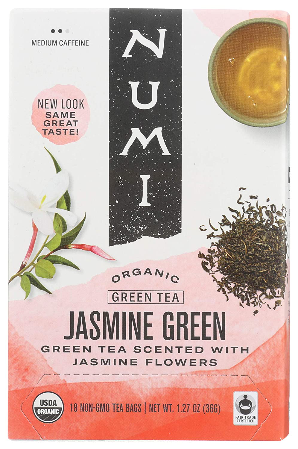 Numi Organic Tea Jasmine Green, 18 ct