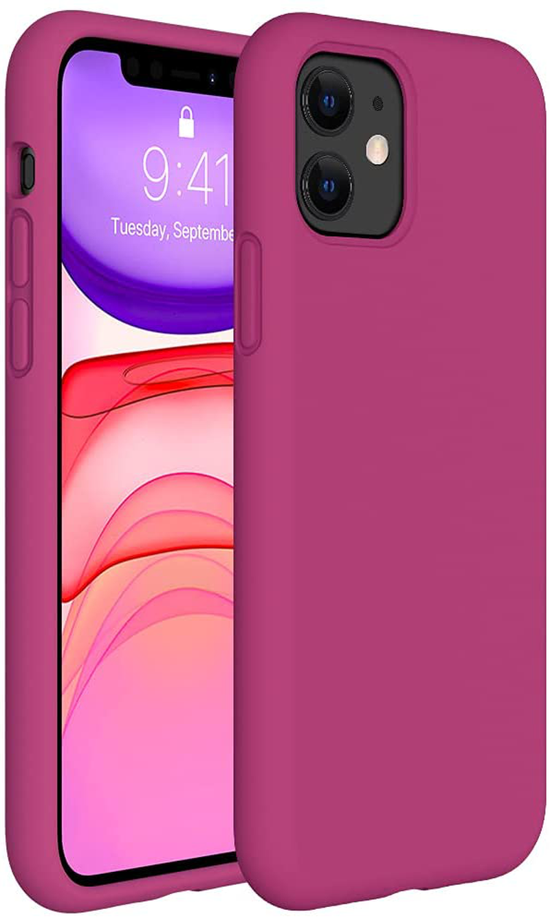 Gel Rubber Full Body Protection Cover Case Drop Protection Case Liquid Silicone Case Compatible with iPhone 11 6.1 inch