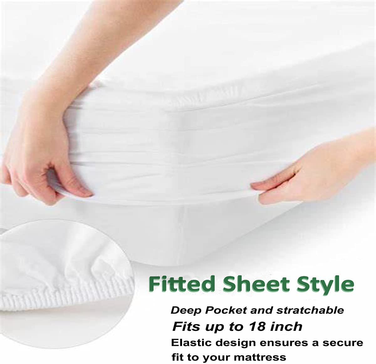 Hokly King Size Mattress Pad,Deep Pocket Protector Cover Down Fill Bed Topper with Snow Down Alternative Filler (Fit to 8-21 Inches Thickness Mattress)