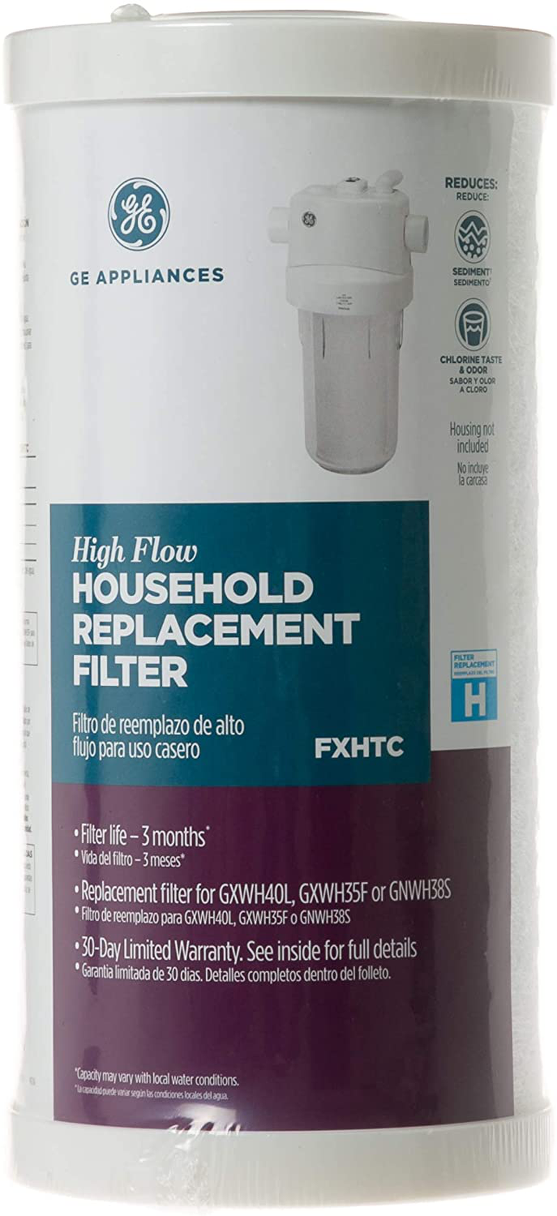 GE FXHTC Whole Home System Replacement Filter, 10.00 x 4.00 x 4.00 inches