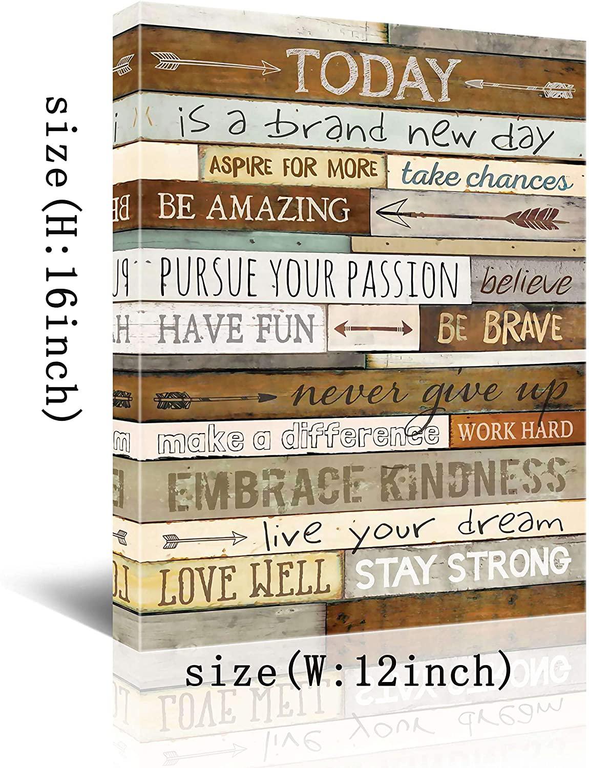 Inspirational Wall Art with Office Wall Decor for Bedroom Teen Girl Wall Pictures for Living Room Wall Decor for Bedroom Word Artwork for Home Walls Teenage Girl Room Decor 12x16