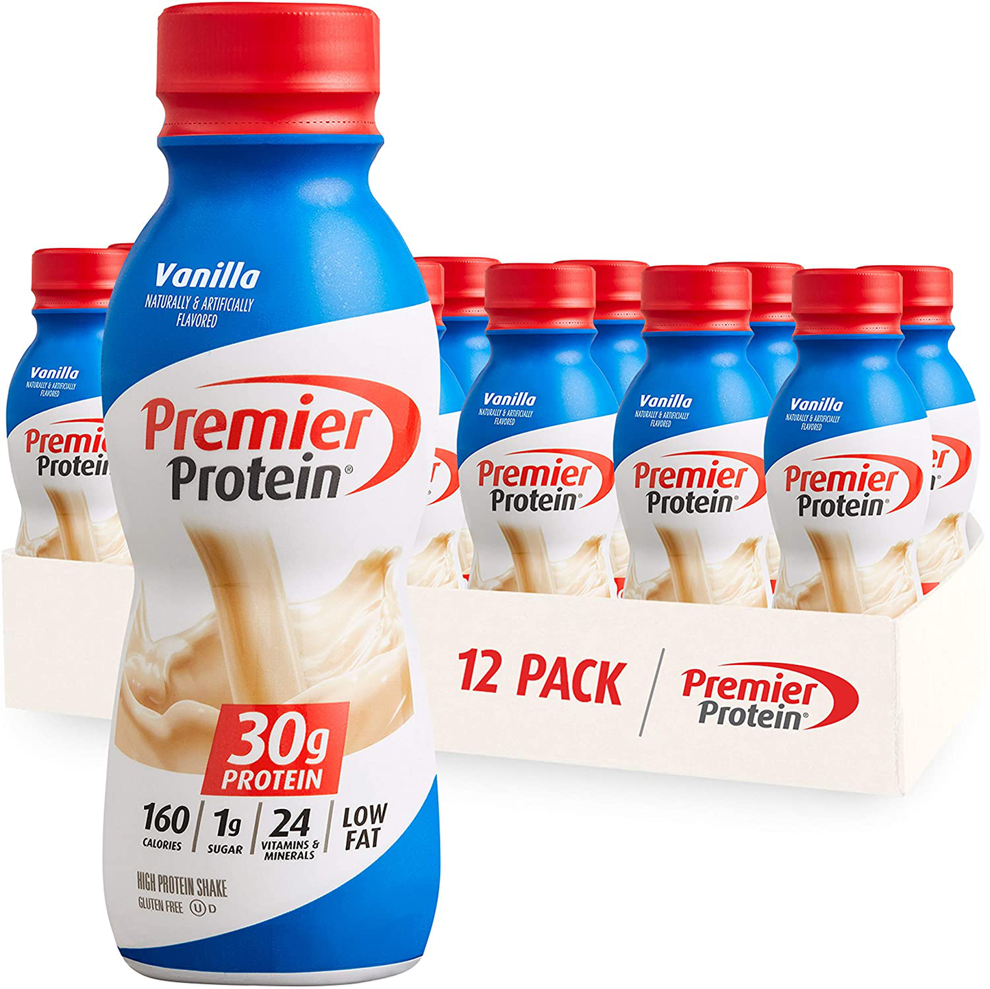 Premier Protein Shake 30g Protein, 1g Sugar, 24 Vitamins & Minerals, Nutrients to Support Immune Health, 12 Pack, 138.0 Fl Oz