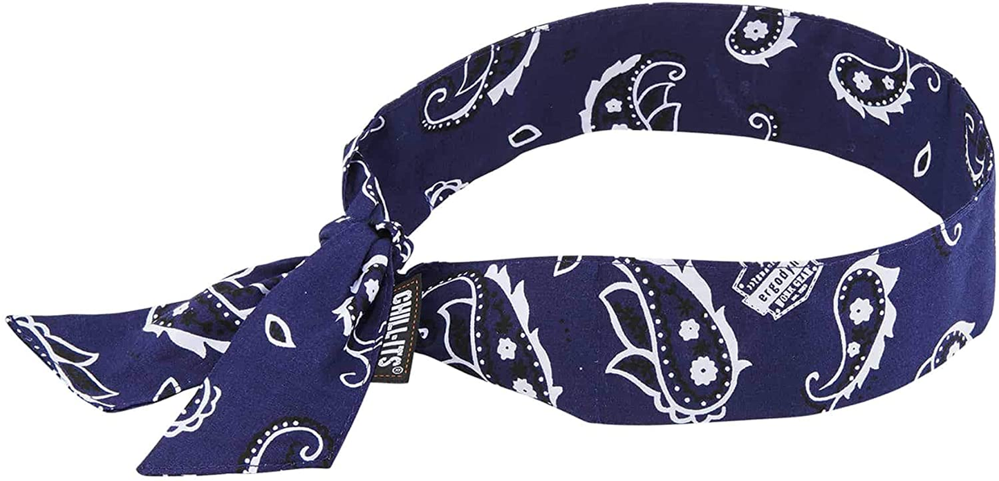 Chill Its 6700 Cooling Bandana, Lime, Evaporative Polymer Crystals for Cooling Relief, Tie for Adjustable Fit