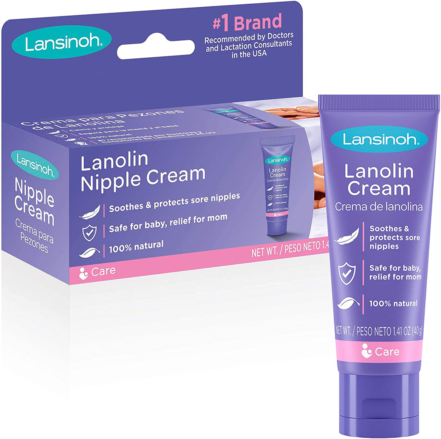Lansinoh Lanolin Nipple Cream for Breastfeeding, 1.41 Ounces