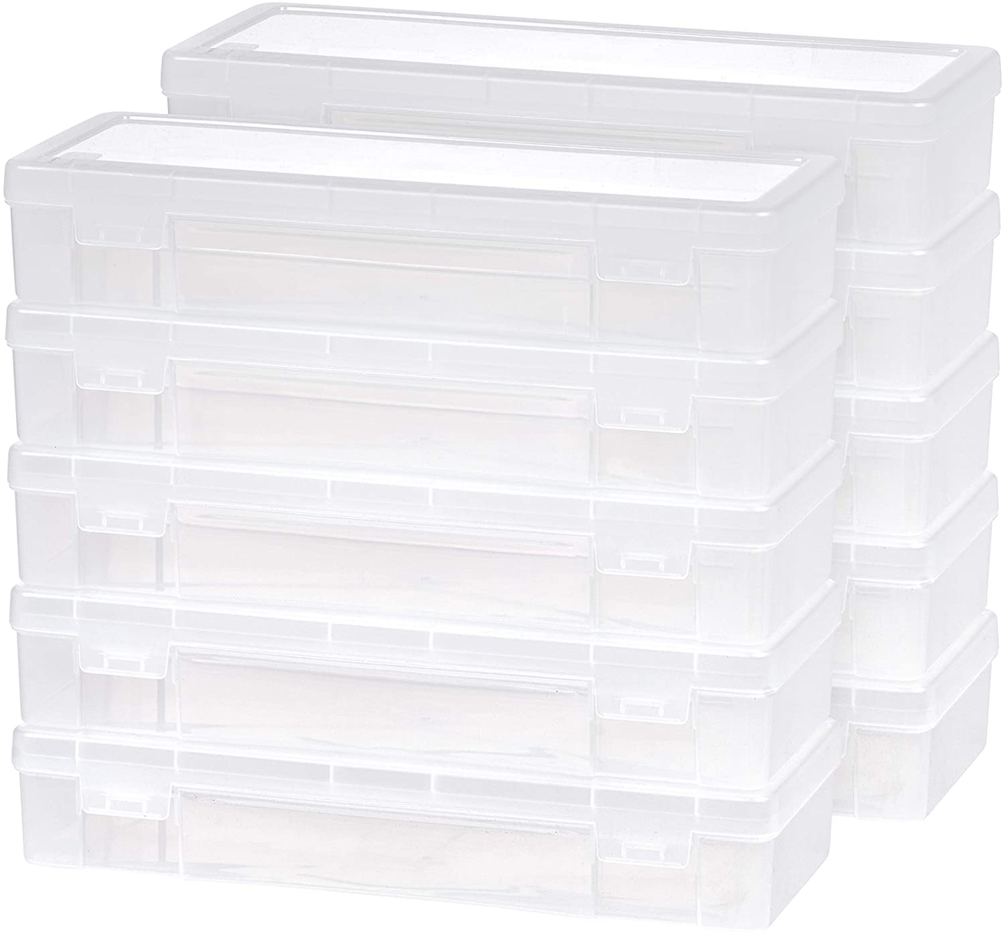 Modular Supply Case, PVC-Free ,Large,10 Pack, Clear