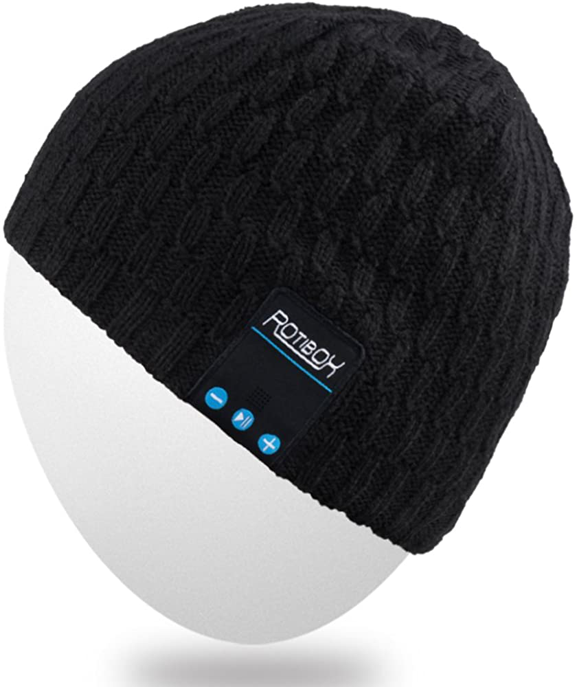 Rotibox Bluetooth Beanie Hat Wireless Headphone for Outdoor Sports Xmas Gifts