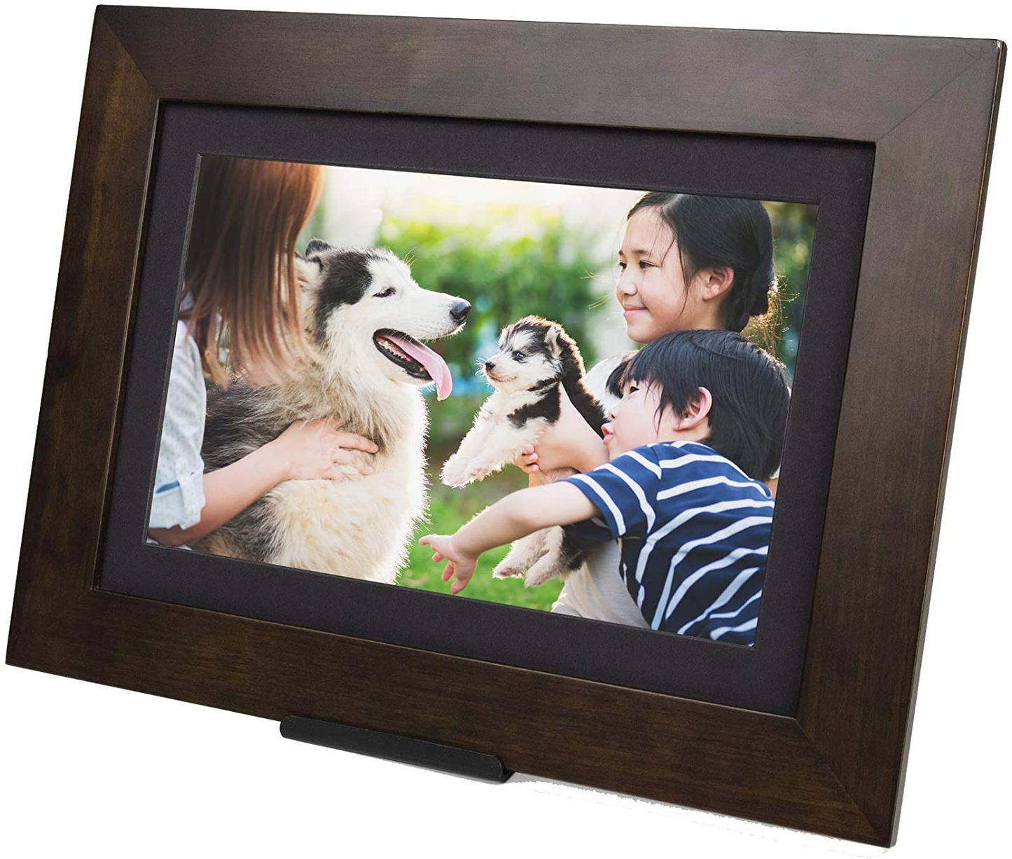 PhotoShare Friends and Family Smart Frame Digital Photo Frame, 1-5 Day Shipping, Send Pics from Phone to Frame, WiFi, 8 GB, Holds Over 5,000 Photos, HD, 1080P, iOS, Android