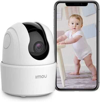 Indoor Security Camera 1080P Wifi Camera (2.4G Only) 360 Degree Home Camera with App, Night Vision, 2-Way Audio, Human Detection, Motion Tracking, Sound Detection, Local & Cloud Storage