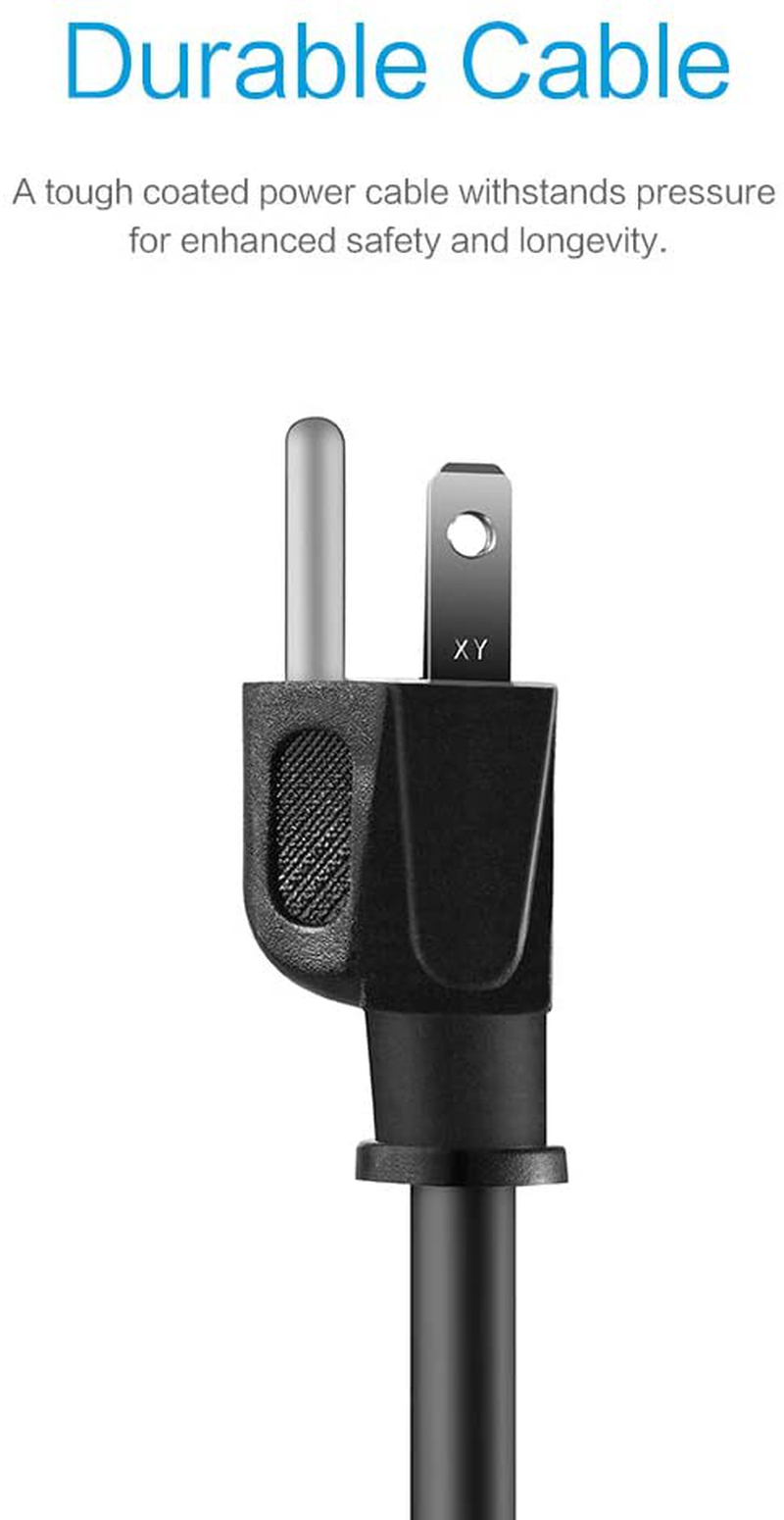 KMC 6-Outlet Surge Protector Power Strip 2-Pack, 900 Joule, 4-Foot Cord, Overload Protection