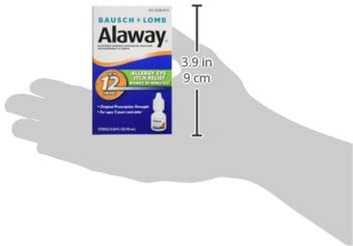 Bausch + Lomb Alaway Antihistamine Eye Drops, 0.34 Ounces/10 mL