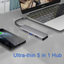 USB C Hub Adapter with 4K 30Hz HDMI Card Reader SD/TF Card Slots USB 3.0/2.0 for Macbook Pro/Air Ipad Pro XPS Type C and More