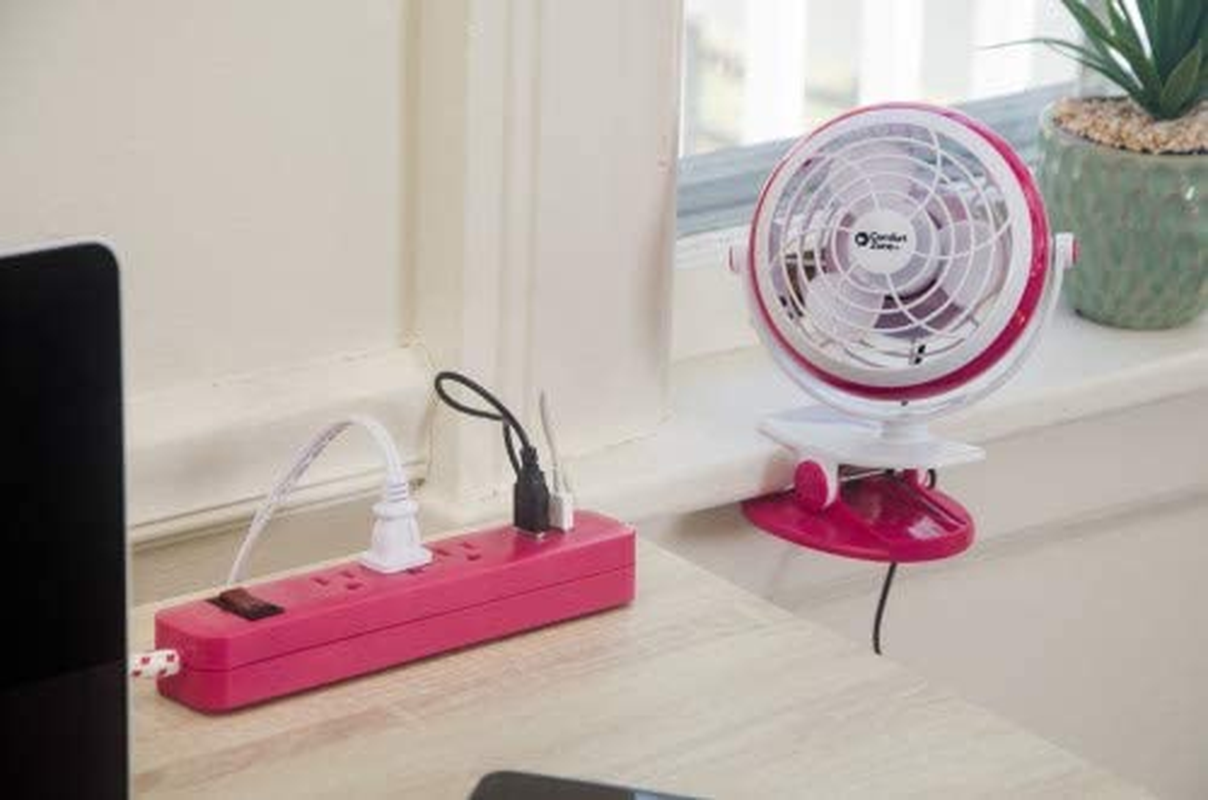 Comfort Zone Lightweight 4" USB Clip on Fan