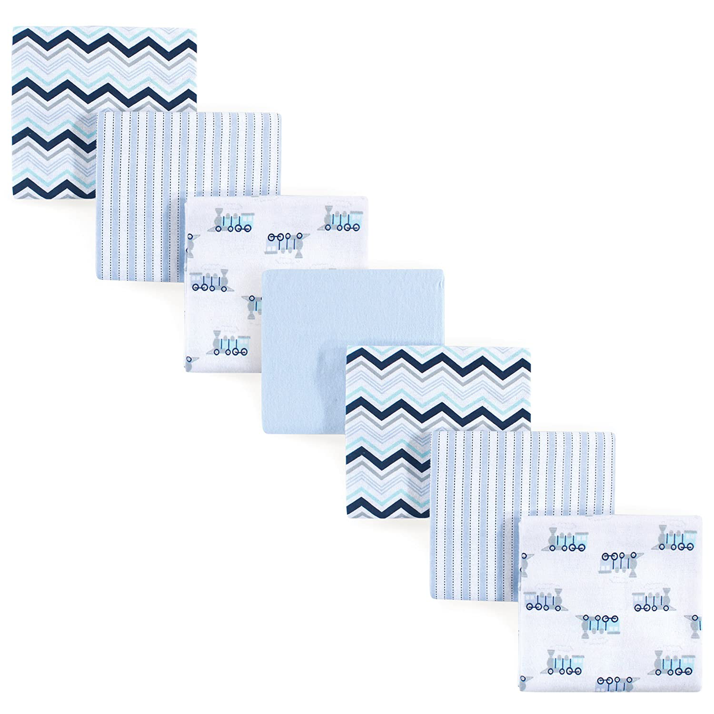 Luvable Friends Unisex Baby Cotton Flannel Receiving Blankets Bundle, Abc, One Size