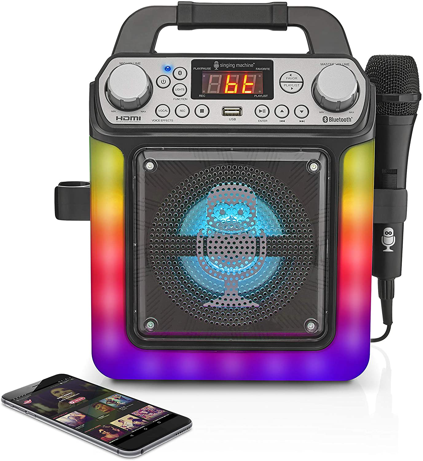 Singing Machine Karaoke System-Portable, Black (SML652BK)