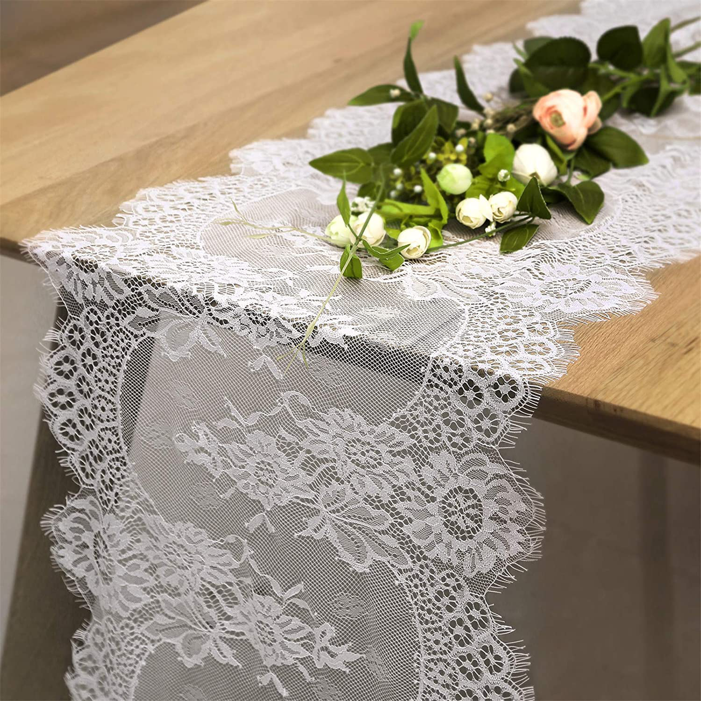 14X120 Inch Lace Table Runner Rectangle Table Runner Baby Shower Table Runner Farmhouse Boho Tabletop Decorations