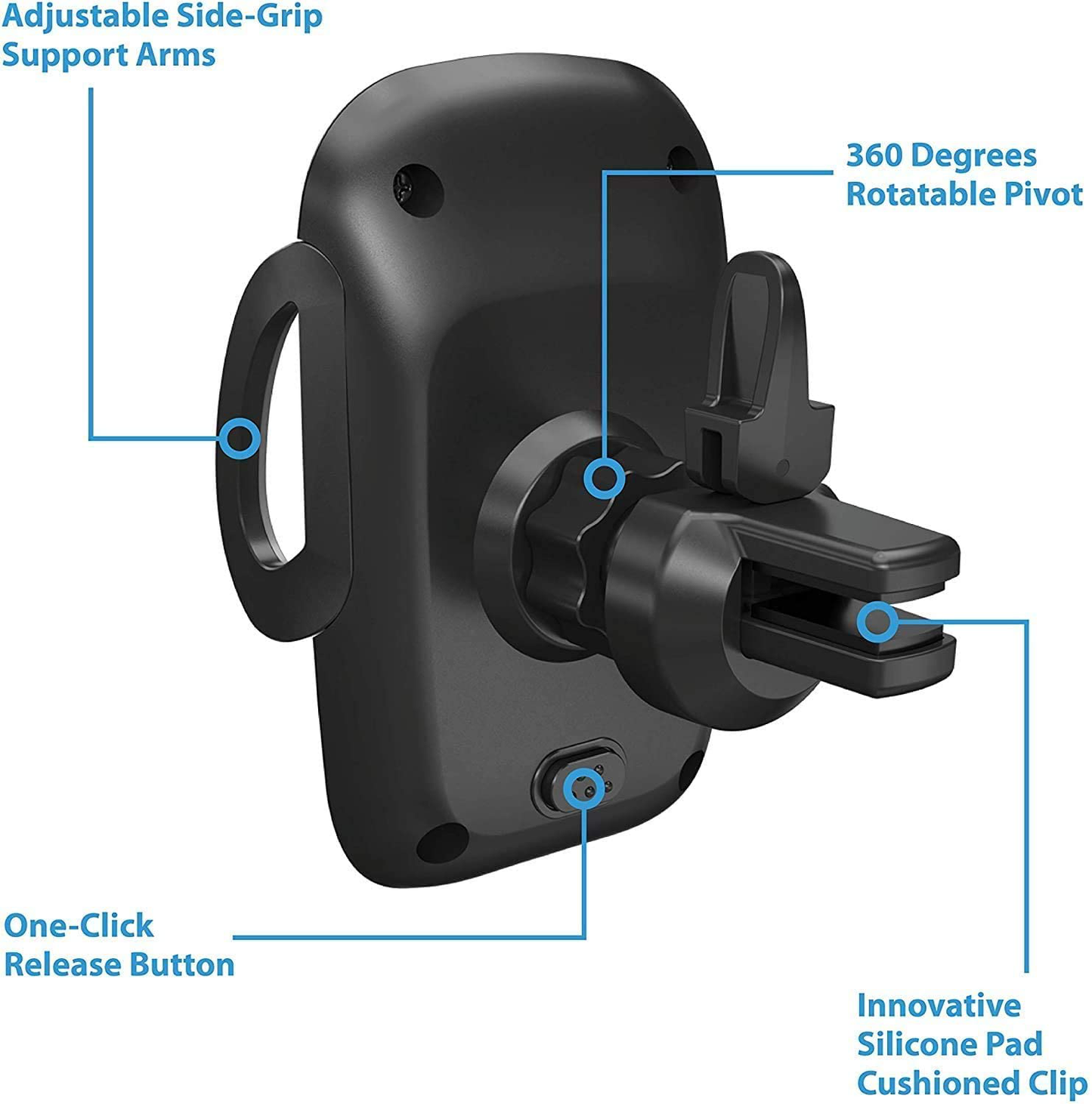 Beam Electronics Car Phone Mount Holder Universal Phone Car Air Vent Mount Holder Cradle Compatible for iPhone 12 11 Pro Max XS XS XR X 8+ 7+ SE 6s 6+ 5s 4 Samsung Galaxy S4-S10 LG Nexus Nokia