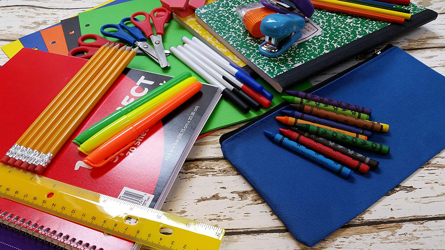 20 Piece School Supplies for K-12 Back to School Supplies for Students School Supply Kit Bundle Pack for Boys and Girls