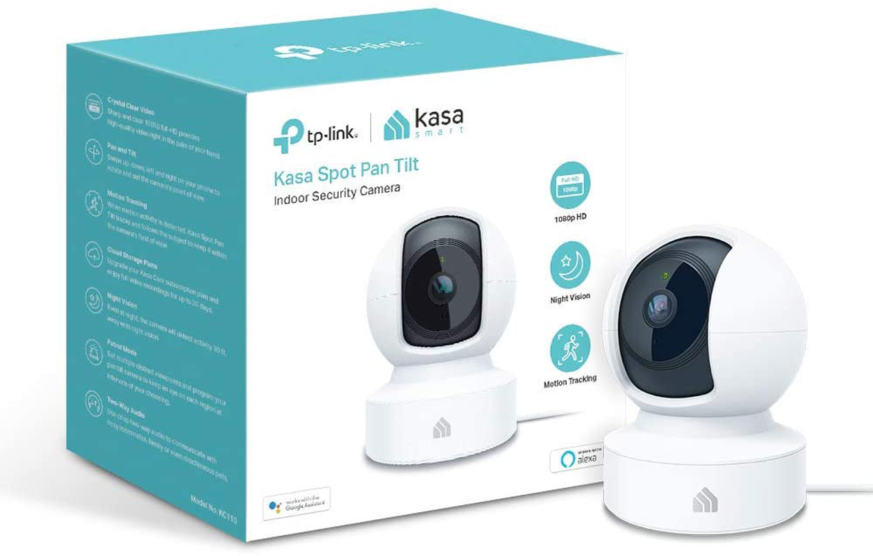 Dome Indoor Security Camera by TP-Link, 1080p HD Smart Home Pan/Tilt Camera with Night Vision, Motion Detection for Pet Baby Monitor, Works with Alexa & Google Home
