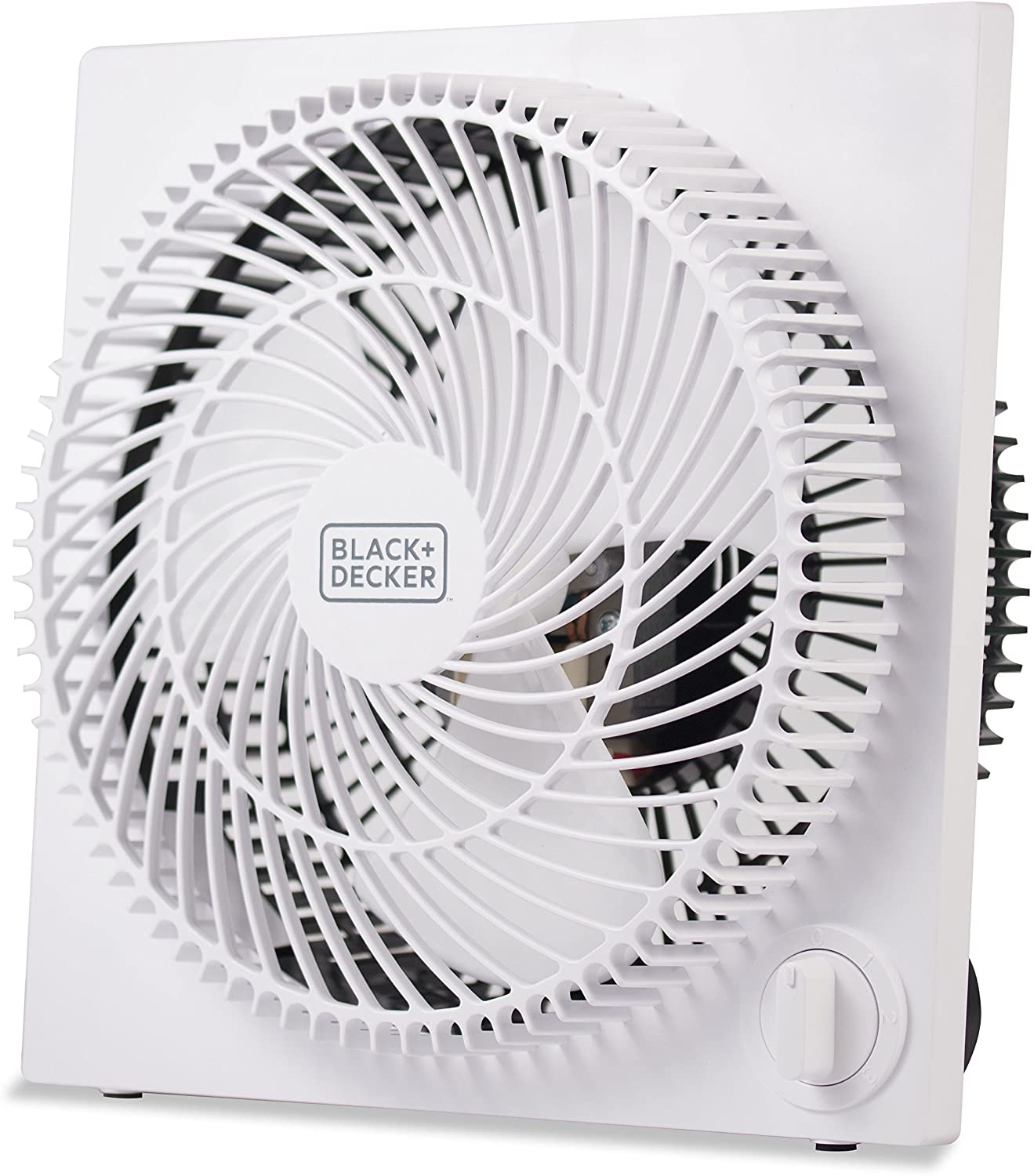 BLACK+DECKER Mini Box Fan – Tabletop Quiet 9 Inch Desk Box Fans Frameless BFB09W White