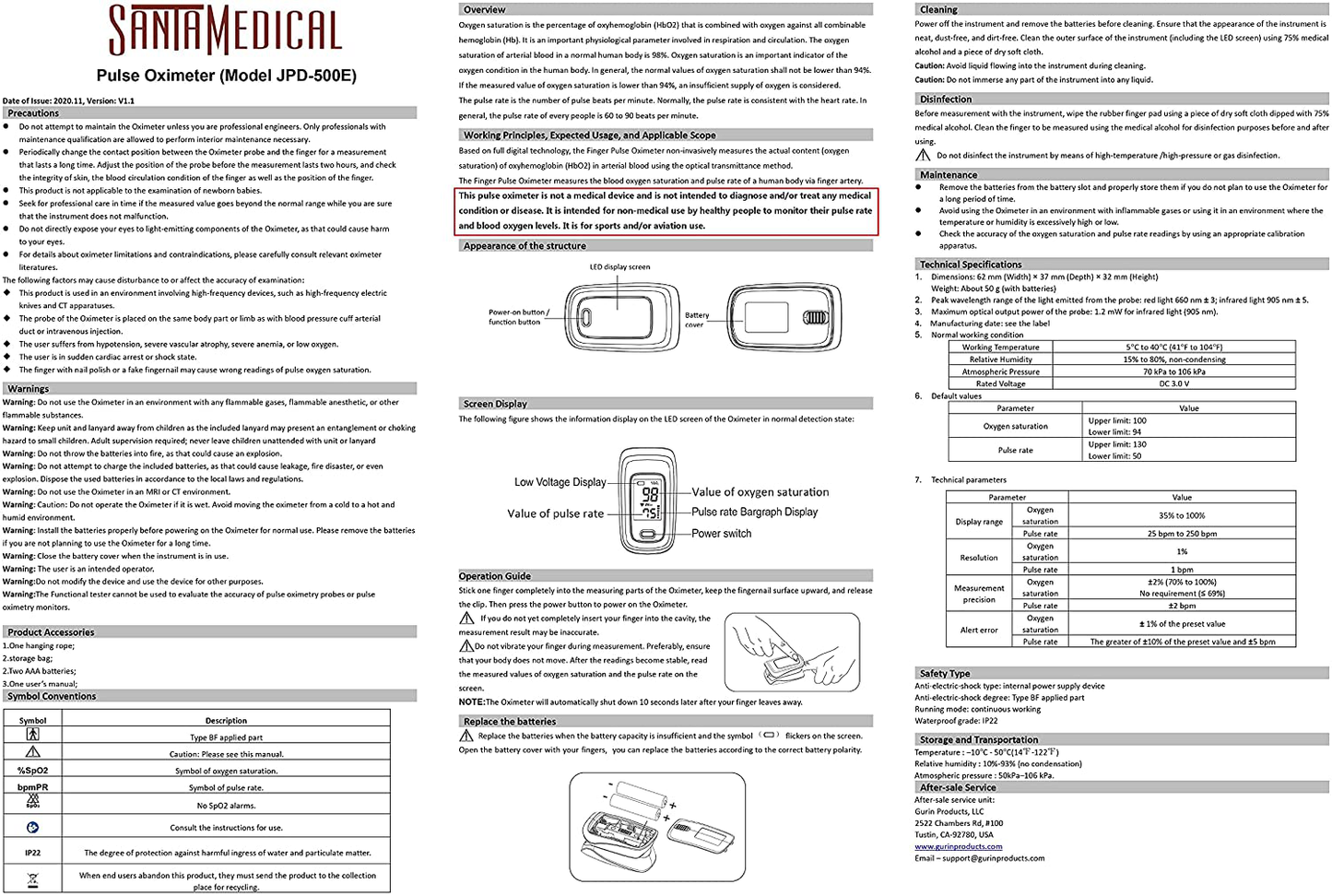 Fingertip Pulse Oximeter, Blood Oxygen Saturation Monitor (Spo2) with Pulse Rate Measurements and Pulse Bar Graph, Portable Digital Reading LED Display, Batteries and Carry Case Included