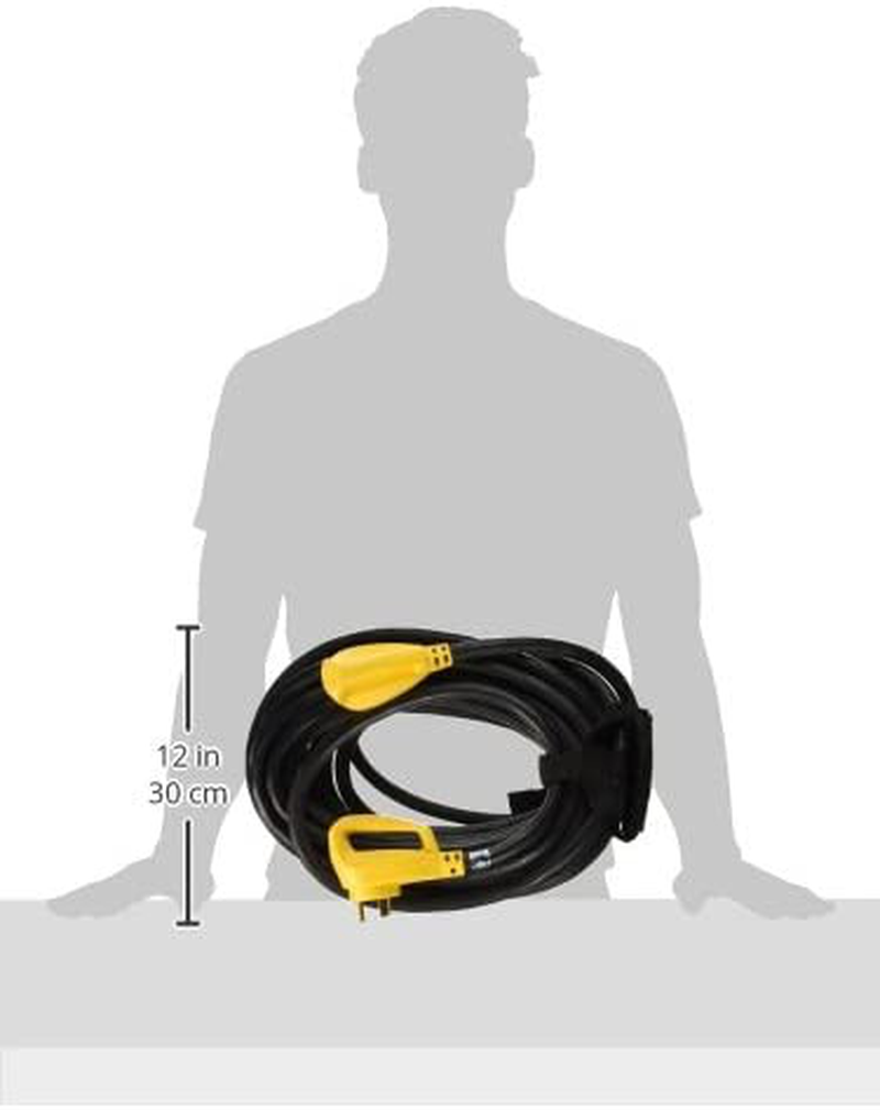 Camco 50' PowerGrip Heavy-Duty Outdoor 30-Amp Extension Cord for RV and Auto | Allows for Additional Length to Reach Distant Power Outlets