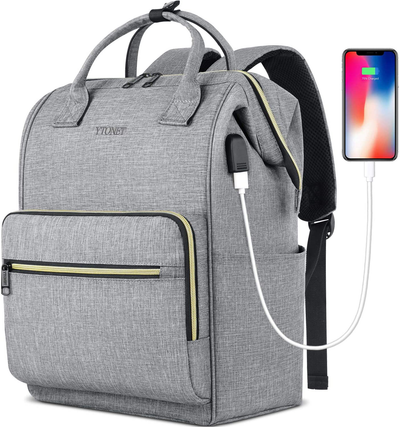 Laptop Backpack for Women Men, Travel Backpack for 15.6 Inch Laptop with RFID Pocket USB Charging Port