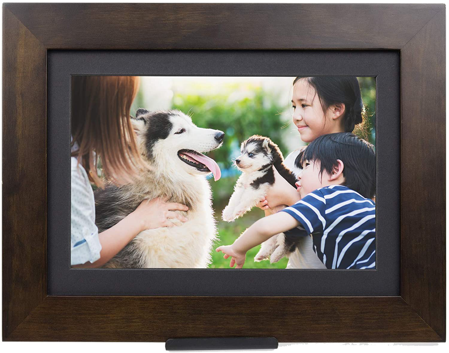 PhotoShare Friends and Family Smart Frame Digital Photo Frame, 1-5 Day Shipping, Send Pics from Phone to Frame, WiFi, 8 GB, Holds Over 5,000 Photos, HD, 1080P, iOS, Android