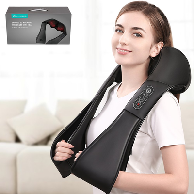Neck and Shoulder Massager, 3D Deep Tissue Kneading Shiatsu Massager with Heat