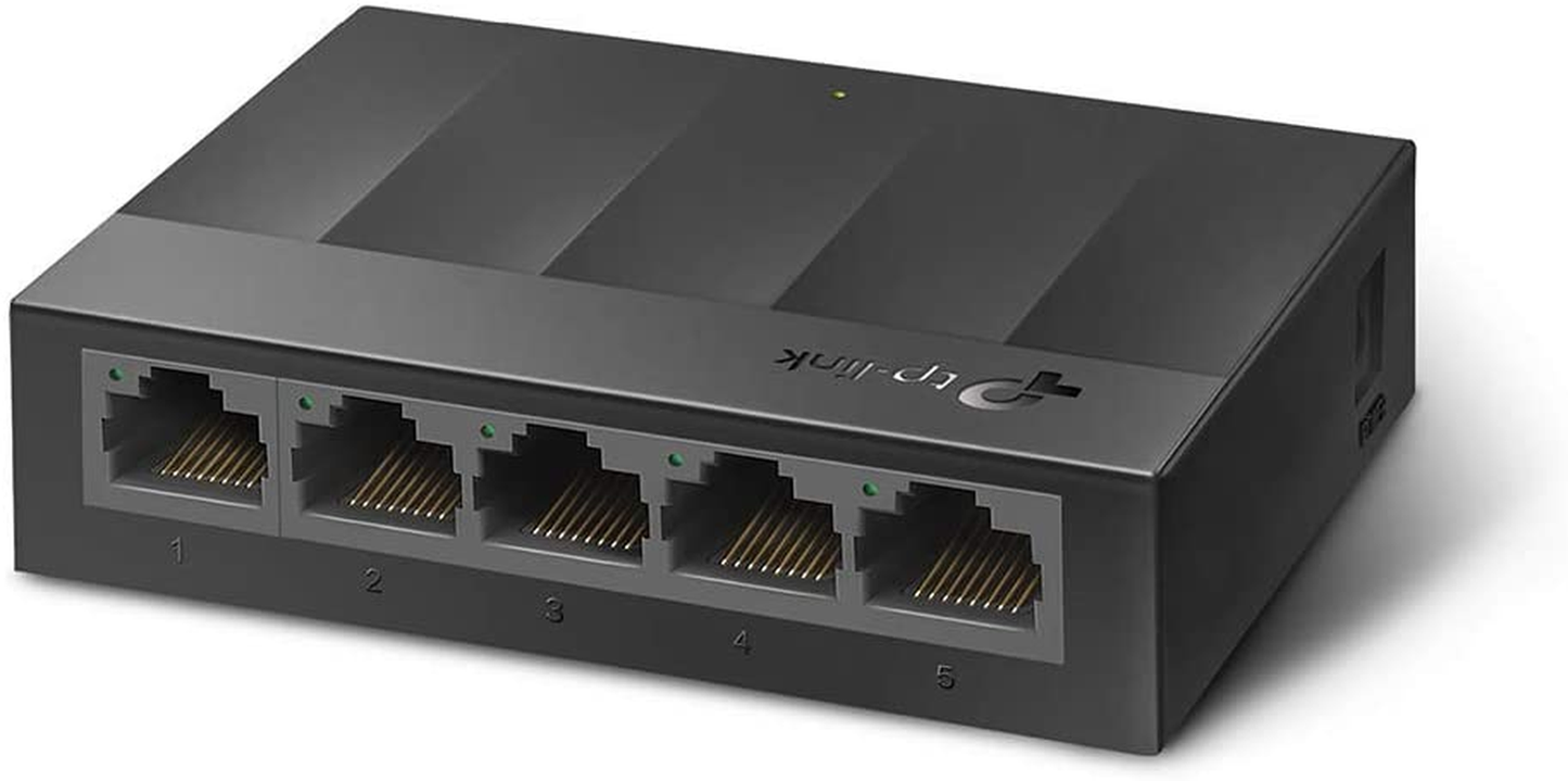 Tp-Link Litewave 5 Port Gigabit Ethernet Switch | Desktop Ethernet Splitter | Plastic Case | Unshielded Network Switch | Plug & Play | Fanless Quiet | Unmanaged (LS1005G)