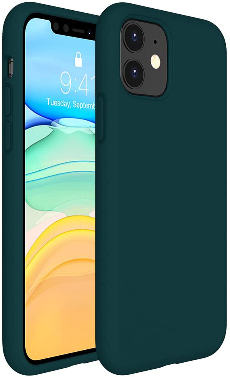 Gel Rubber Full Body Protection Cover Case Drop Protection Case Liquid Silicone Case Compatible with iPhone 11 6.1 inch