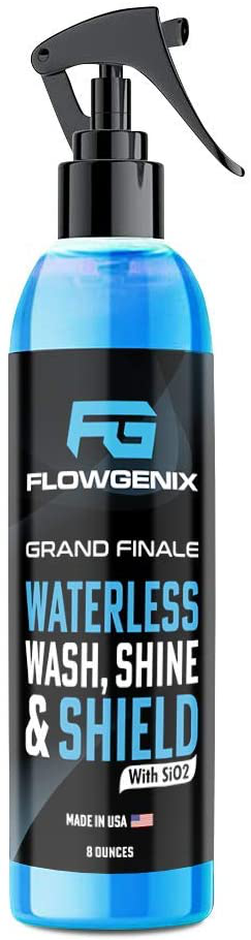 Flowgenix Car & Motorcycle Wax Polish Spray - Clean, Protect And Detail Instantly - Wash, Clean and Shine Like New Today - Ceramic Coating Waterless Technology -