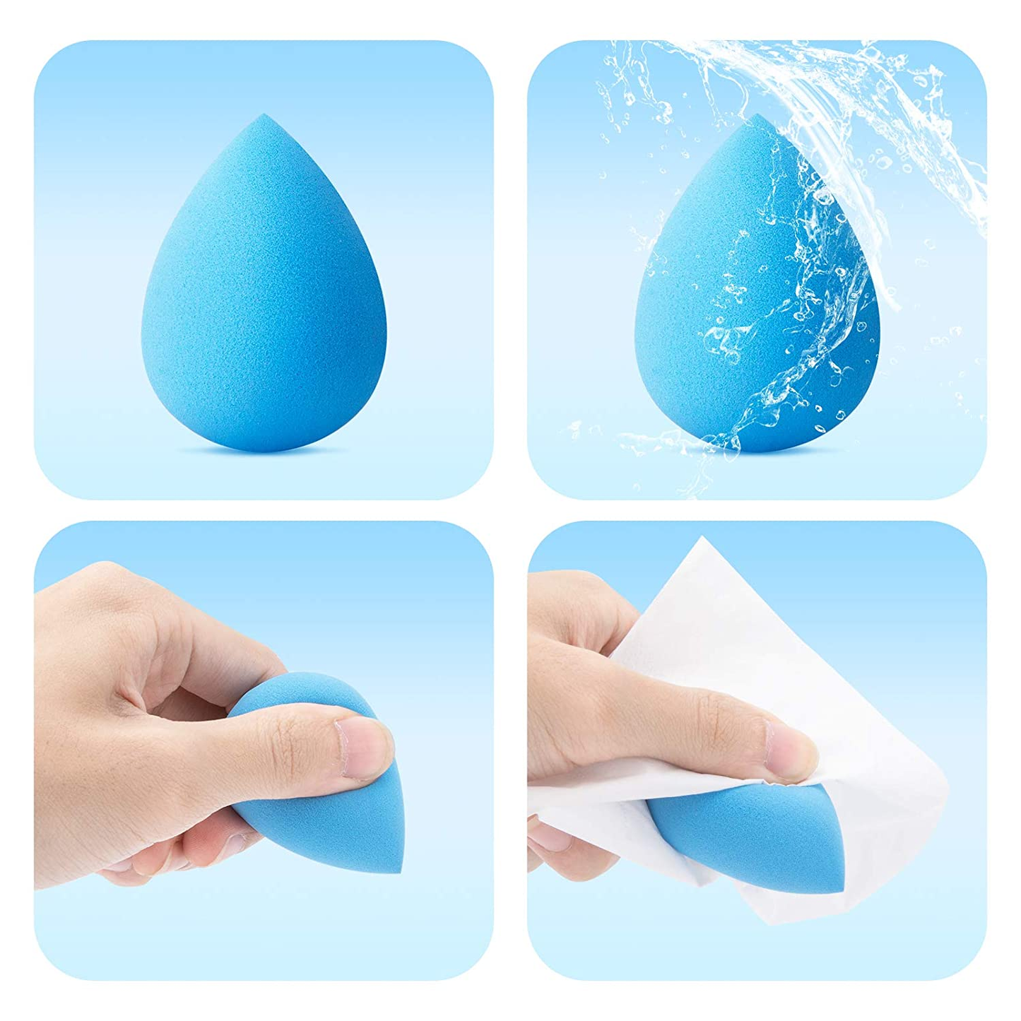 Cheap 5Pcs Beauty Blender, Makeup Sponge, Beauty Blender Sponge, Beauty Foundation Blending Sponge, Flawless for Liquid, Cream, and Powder, Multi-Colored by YUESHENNAN