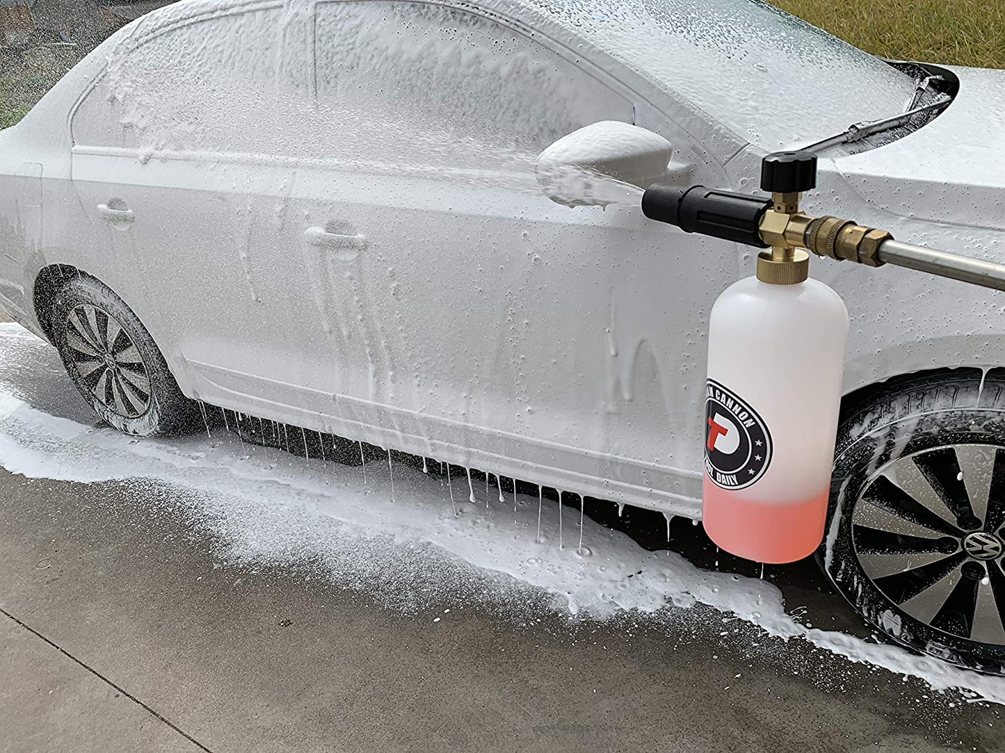 Foam Cannon with 1/4 Inch Quick Connector, 1 Liter, 5 Pressure Washer Nozzle Tips