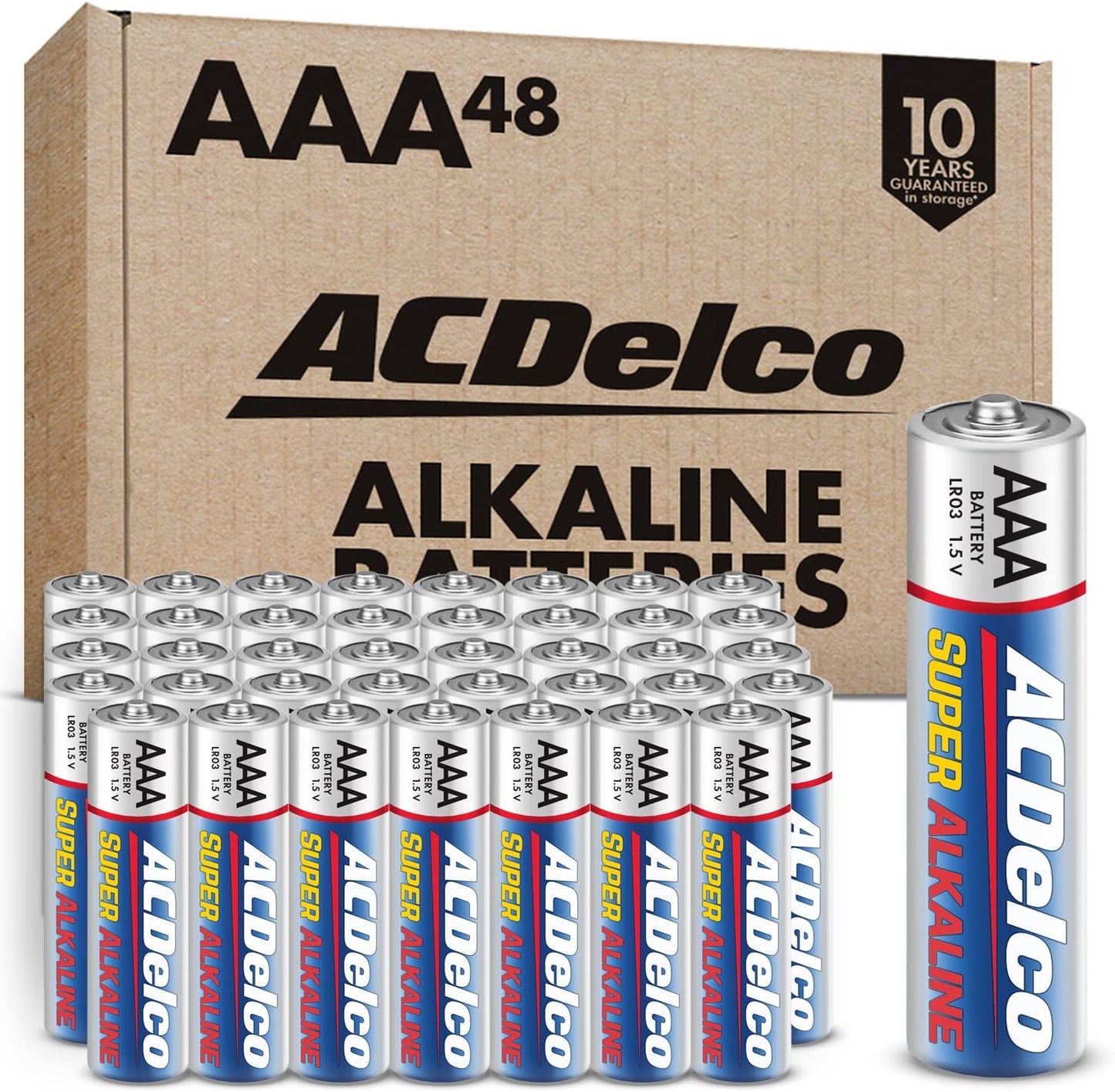 200-Count AA and AAACombo Pack Super Alkaline Batteries, 100-Count Each, 10-Year Shelf Life, Recloseable Packaging