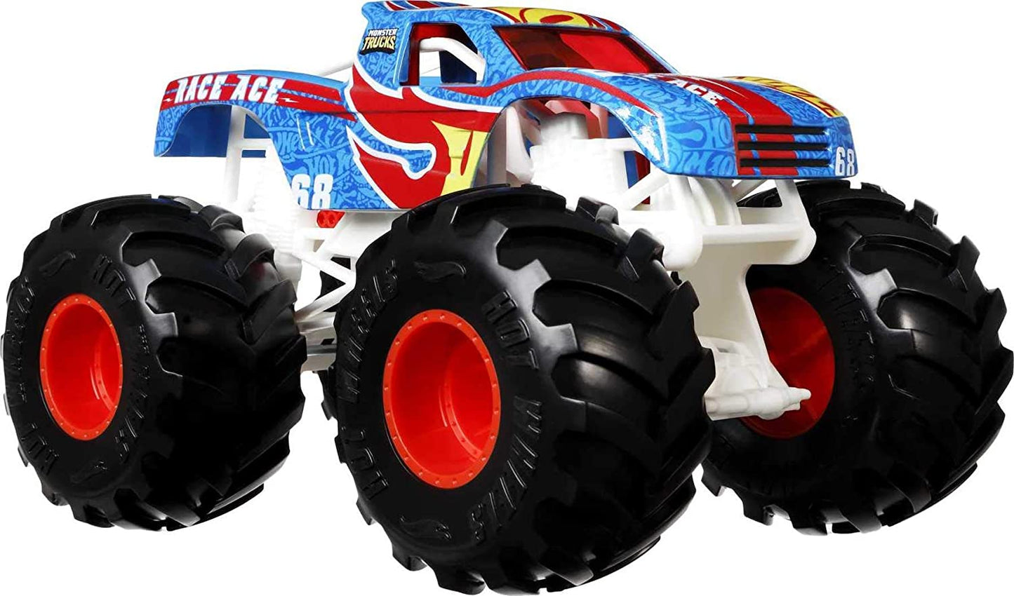 Hot Wheels Monster Truck 1:24 Scale Taxi Vehicle with Giant Wheels for Kids Age 3 to 8 Years Old Great Gift Toy Trucks Large Scales