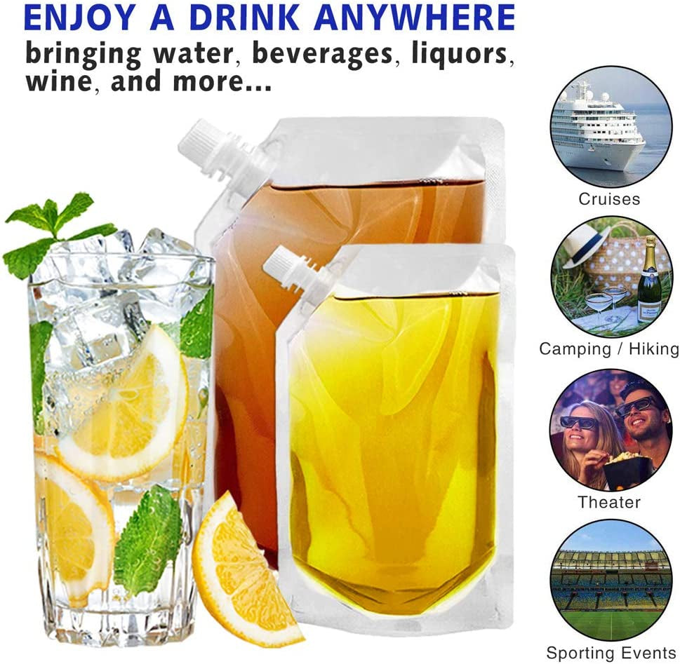 Flasks Set for Liquor Cruise Kit for Travel Outdoor Sports, Concerts, Events(8oz X 10)