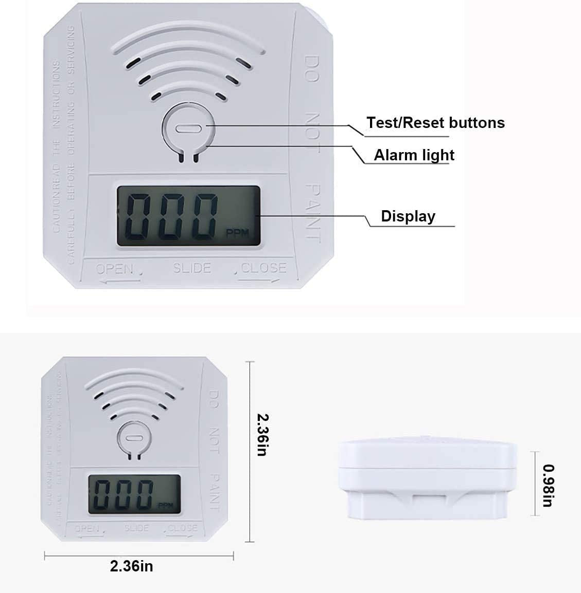 Carbon Monoxide Detector 2 Pack