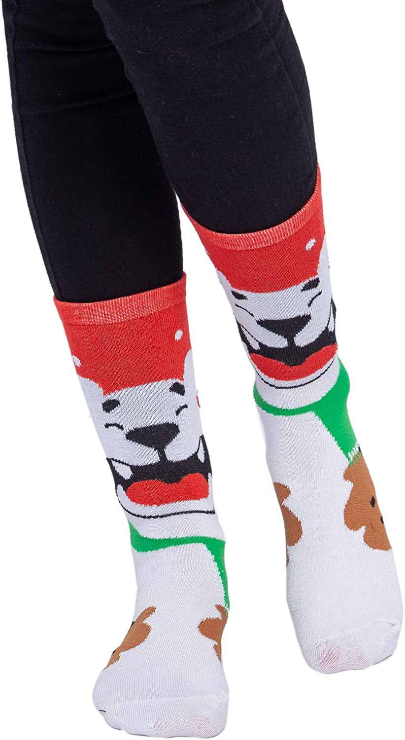 12 Pairs Warm Soft Cotton Christmas Socks Set