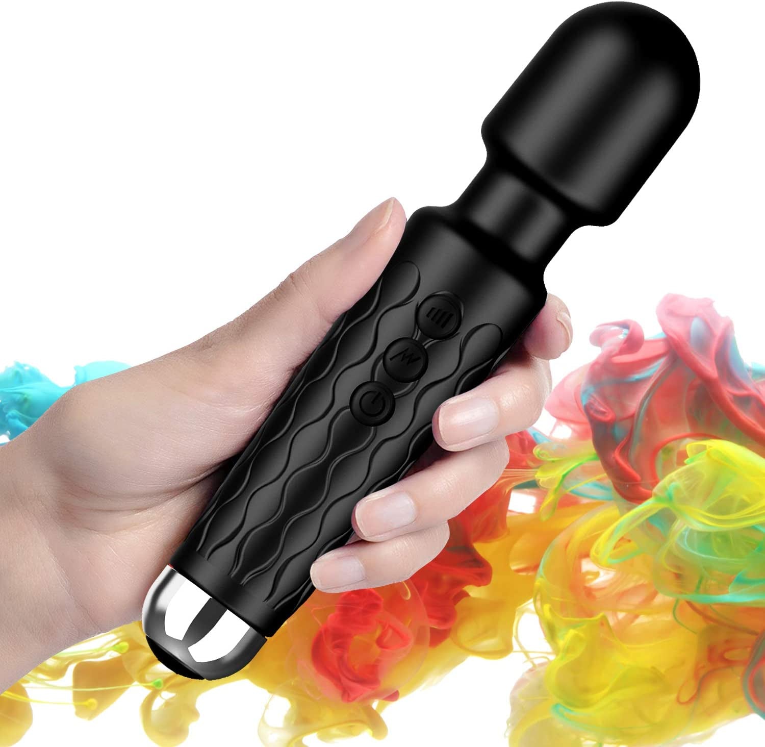 Personal Electric Massager - 20 Patterns & 8 Speeds - Strong Magic Vibration & Electric Back Massage - Men & Women - Perfect for Tension Relief, Muscle, Soreness, Recovery