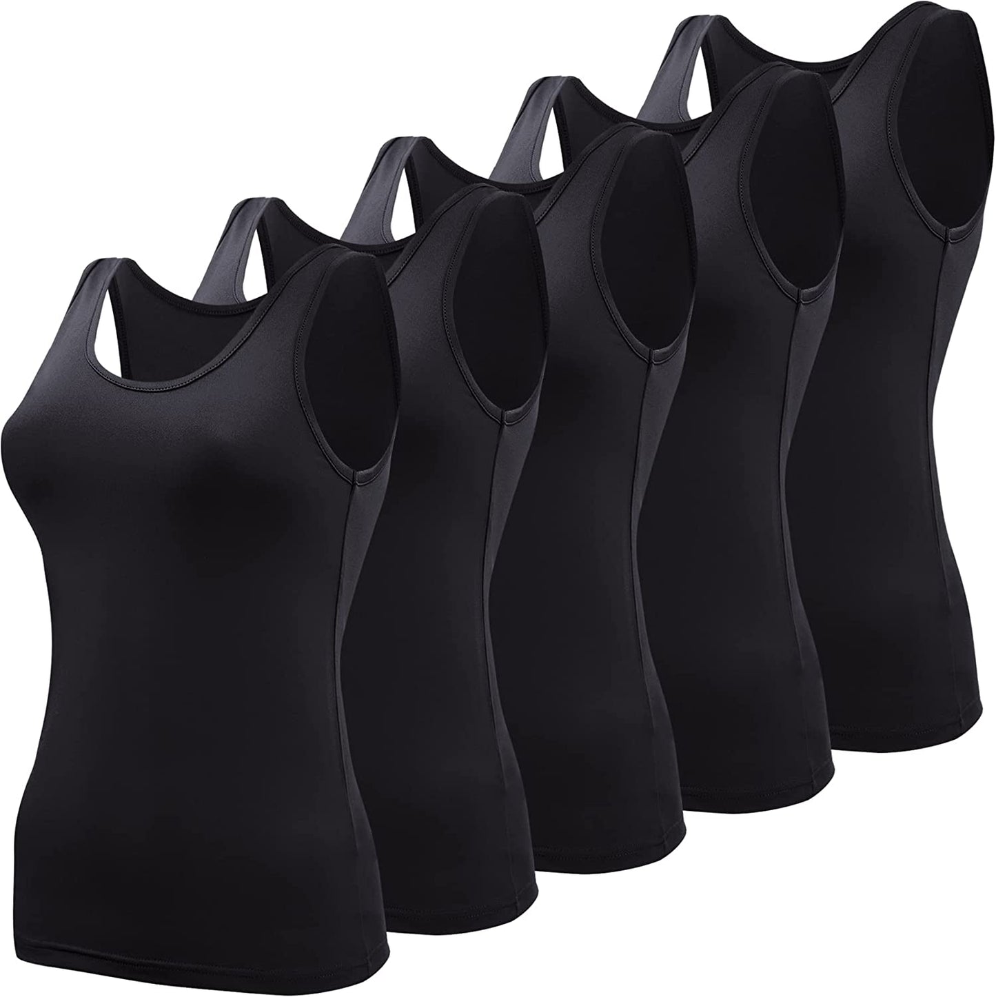 5 Pcs Basic Tank Tops for Women Undershirt Tank Top Sleeveless under Shirts