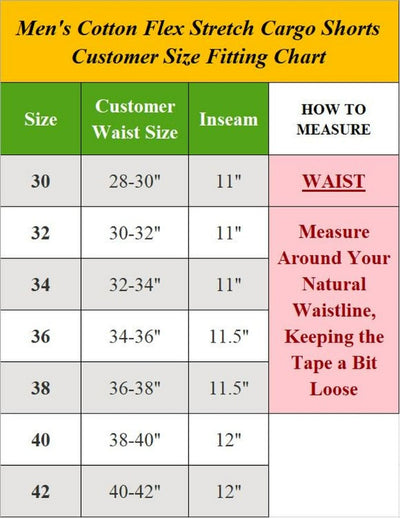 3-Pack Men's Belted Cotton Cargo Shorts