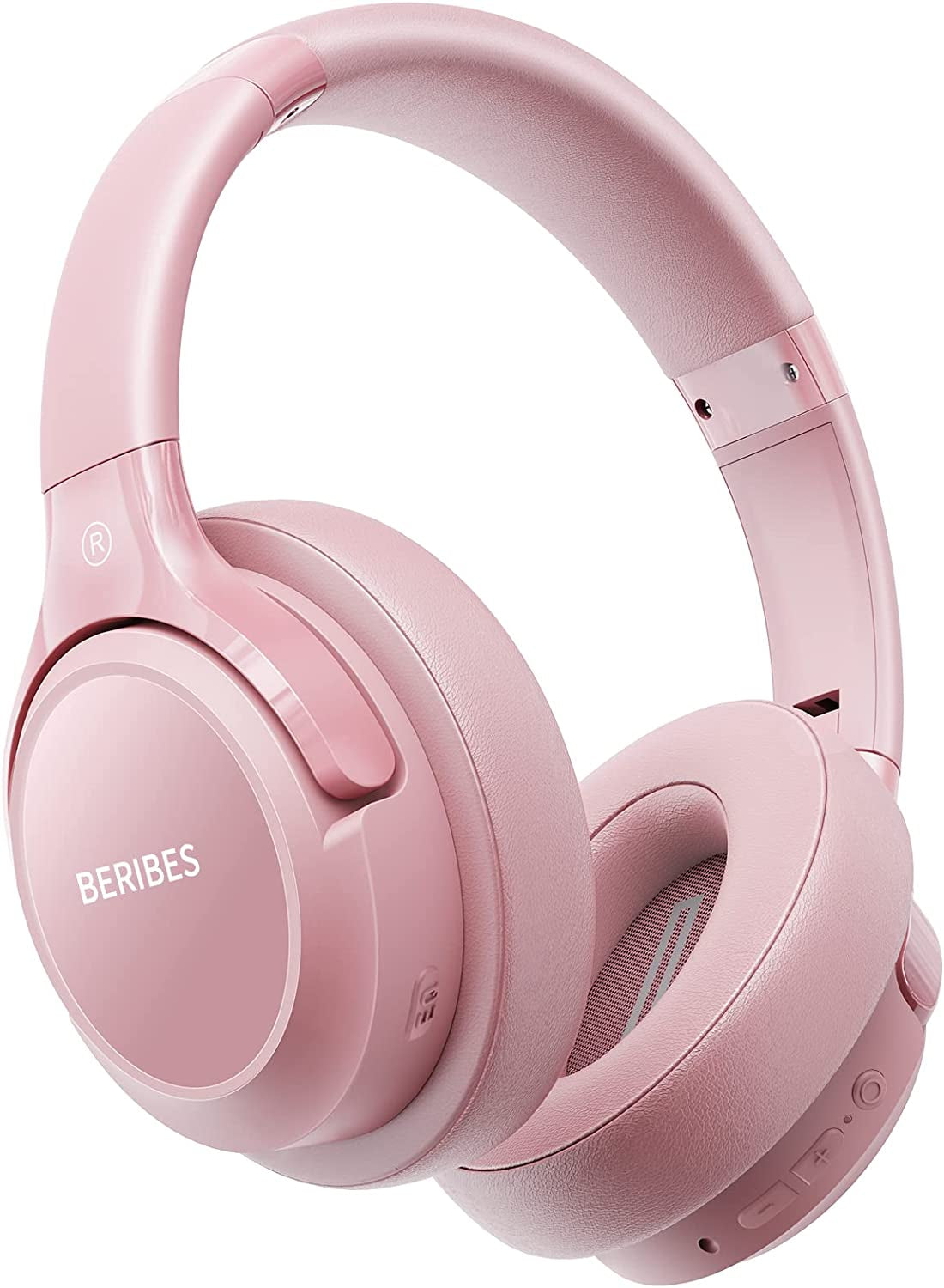 Bluetooth Headphones over Ear, 65H Playtime and 3 EQ Music Modes Wireless Headphones with Microphone, Hifi Stereo Foldable Lightweight Headset, Deep Bass for Home Office Cellphone PC TV