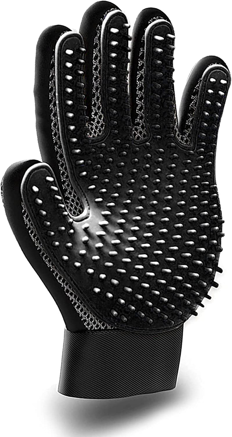 Grooming Glove | Deshedding Glove for Easy, Mess-Free Grooming | Grooming Mitt for Dogs, Cats, Rabbits & Horses with Long/Short/Curly Hair | Pet Hair Gloves for Pet Hair Removal