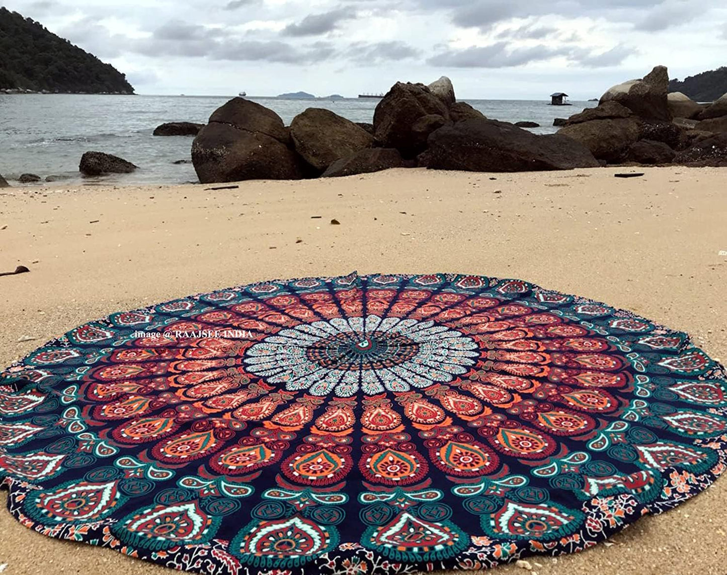 Round Beach Throw Tapestry 60 Inches