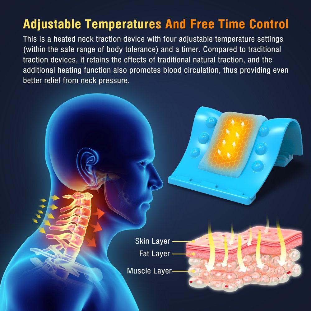 Cervical Traction Device - Heated Neck Massager, Neck Pain Relief