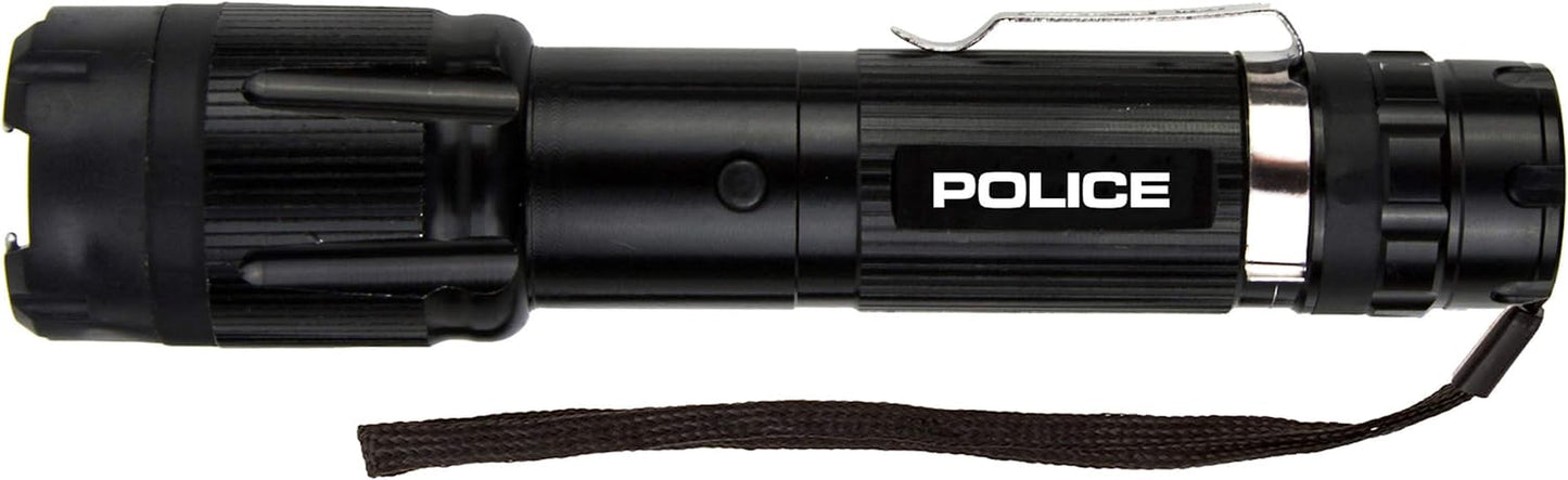 Aluminum Series 59 Billion Stun Gun - Rechargeable with LED Tactical Flashlight, Black