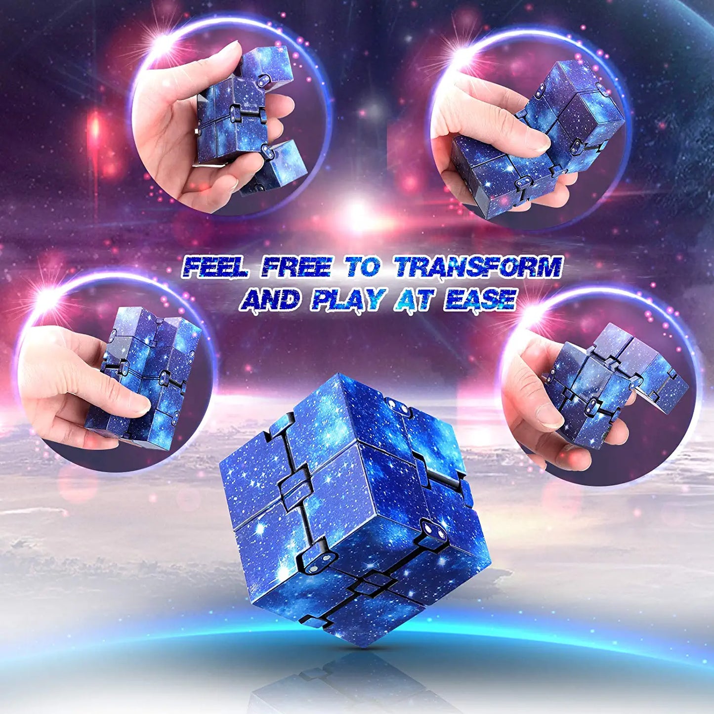 Fidgets Toys Fidget Cubes 2PCS Infinity Cubes for Kids & Teen & Adult, Cool Stuff Adult Toys Mini Gadget Best for Stress or Anxiety Relief and Kill Time, Sensory Toys Unique Teacher Appreciation Gifts
