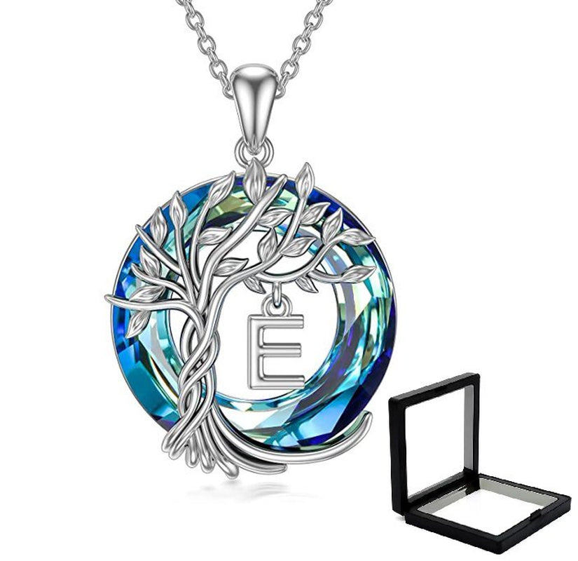 Tree of Life Necklace for Women with Initial Letter